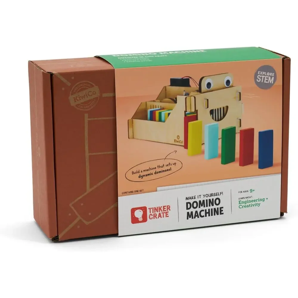 KiwiCo Domino Machine Wooden Gift Set Wood Robot STEM Ages 9+ NWT